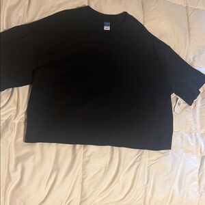 Black Oversized Cropped T-Shirt